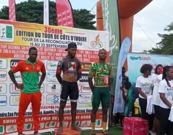 Tour de Côte d’Ivoire : Souleymane Koné se hisse sur la 2e marche du podium lors de la 3e étape