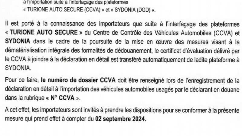 Dématérialisation du certificat d’évaluation à l’importation : Un nouveau tournant pour les importateurs et les CDA