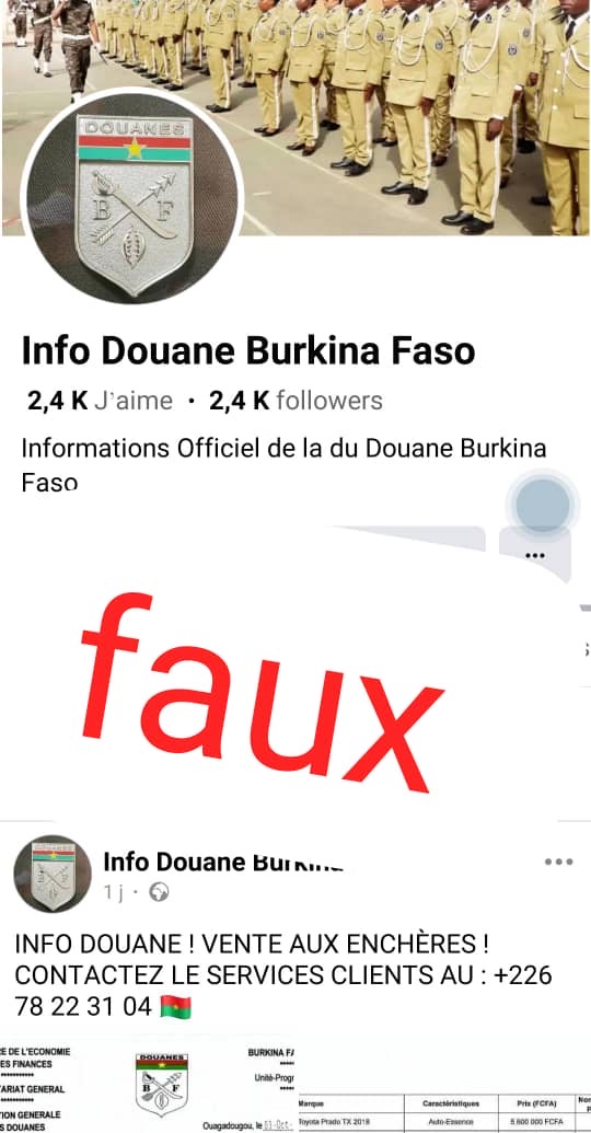 Burkina Faso: La Douane appelle à la vigilance contre la recrudescence de fausses ventes aux enchères de véhicules en ligne