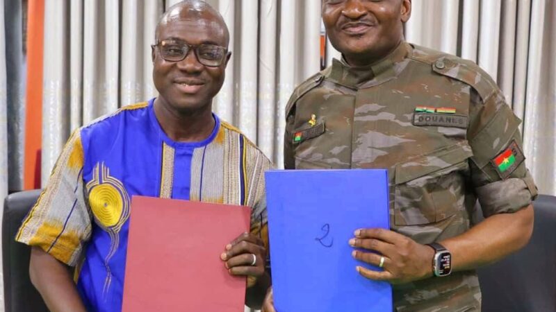 Burkina Faso : Signature d&rsquo;un accord entre l&rsquo;INSD et la Douane pour le renforcement des statistiques du commerce extérieur