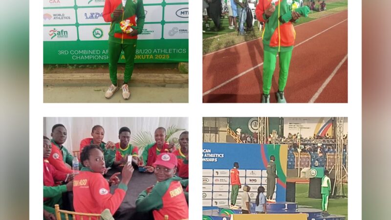 Athlétisme – Championnats d’Afrique U18-U20 : Le Burkina Faso décroche six médailles, Zalissa Zongo en or