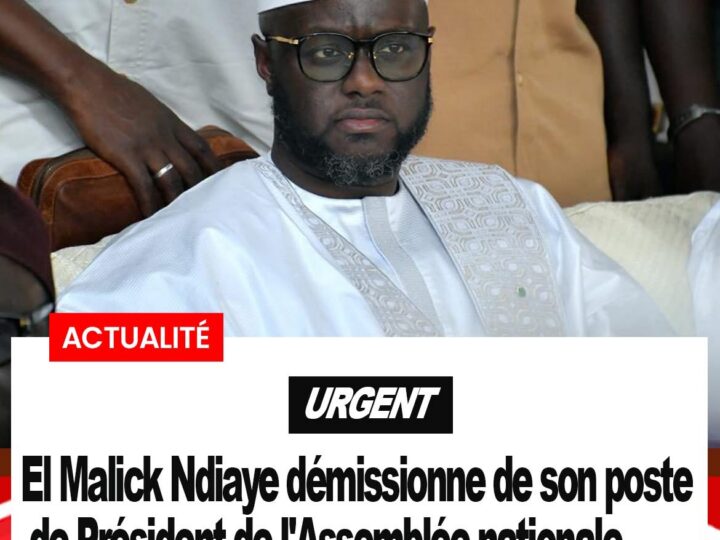 Sénégal : El Malick Ndiaye annonce sa démission de la présidence de l’Assemblée nationale