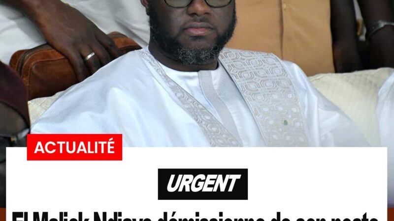 Sénégal : El Malick Ndiaye annonce sa démission de la présidence de l’Assemblée nationale