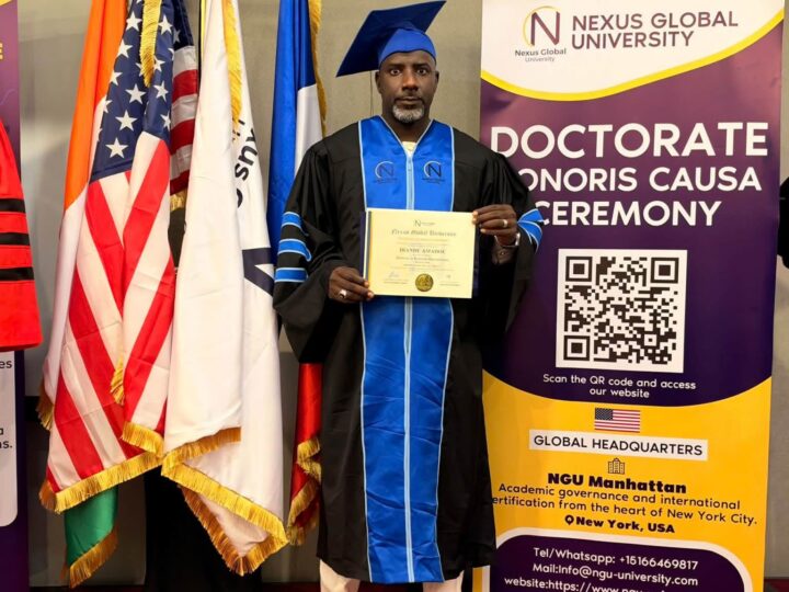 Entrepreneuriat : Amadou Diandé élevé au rang de Docteur Honoris Causa en administration des affaires par Nexus Global University à New York