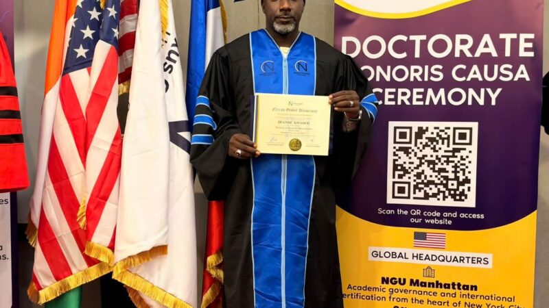 Entrepreneuriat : Amadou Diandé élevé au rang de Docteur Honoris Causa en administration des affaires par Nexus Global University à New York